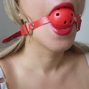 Czerwony knebel od suczki