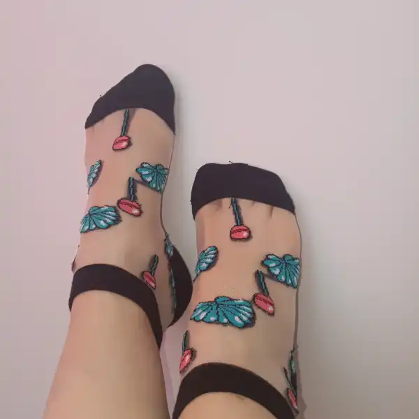 Kolorowe nylonki milf